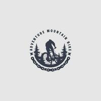 logotipo de bicicleta de montaña vector