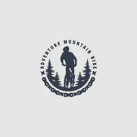 logotipo de bicicleta de montaña vector