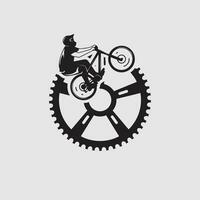 logotipo de bicicleta de montaña vector