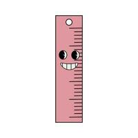 Funny groovy retro clipart ruler vector