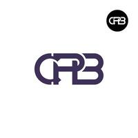 letra cpb monograma logo diseño vector