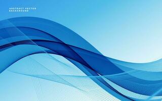 Blue gradient wavy background. Smooth gradient background vector