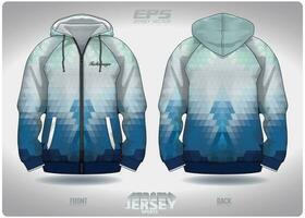 Blue gradient pattern design, textile background for sports long sleeve hoodie vector