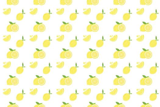 a set of lemon fruit vector seamless pattern background