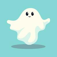 Cute Ghost character style, and flat design. Vector Illustrations for Halloween Day.