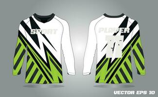 Abstract textured sports jersey design t-shirt for racing, football, gaming, motocross, cycling. Mockup vector design template.
