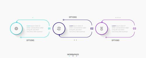 Vector Infographic label design template with icons and 3 options or steps. Can be used for process diagram, presentations, workflow layout, banner, flow chart, info graph.