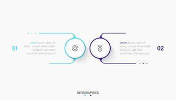 Vector Infographic label design template with icons and 2 options or steps. Can be used for process diagram, presentations, workflow layout, banner, flow chart, info graph.