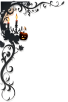 halloween pumpa gräns ram ai generativ png