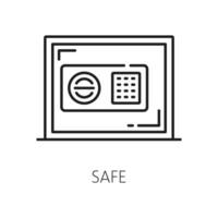 Safe box hotel room and facilities service icon vector