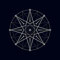 Alchemy sacred sign isolated geometric magic shape vector