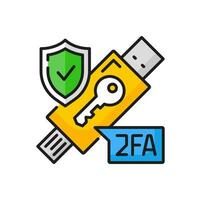 Flash drive two step verification info protection vector