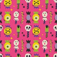 Halloween vector pattern. Endless texture can be used for wallpaper, fill pattern, background.