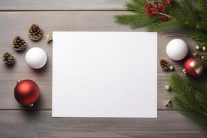 Christmas paper mockup, photo