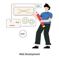 Web Development Flat Style Design Vector illustration. Stock illustration