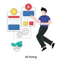 AB Testing Flat Style Design Vector illustration. Stock illustration