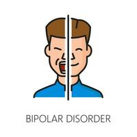 Bipolar disorder psychological disorder problem vector