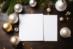 Christmas paper mockup, photo