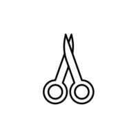 Scissors Vector Line Icon. Suitable for books, stores, shops. Editable stroke in minimalistic outline style. Symbol for design