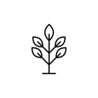 Deciduous Tree Vector Sign for Shops and Stores. Perfect for web sites, books, stores, shops. Editable stroke in minimalistic outline style