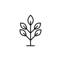 Deciduous Tree Vector Sign for Shops and Stores. Perfect for web sites, books, stores, shops. Editable stroke in minimalistic outline style