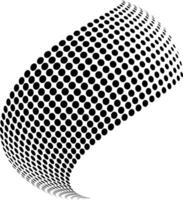 Spherical Gradient Dotted Halftone Pattern Vector Icon Transparent Background