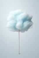 Tasty cotton candy on white background, AI Generated photo