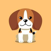 dibujos animados un linda beagle perro vector