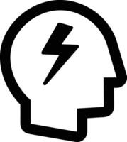 Brain idea symbol icon vector image. Illustration of the creative intelligence think design image. EPS 10