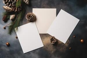 Christmas paper mockup, photo