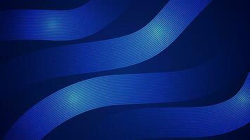 Dark blue abstract background with wave style lines as the main element. vector