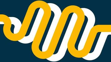 Dark background with yellow and white lines that have a wavy effect. vector