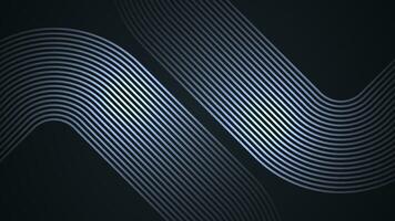 Black simple abstract background with curved style lines as the main element. vector