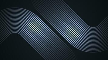 Black simple abstract background with curved style lines as the main element. vector