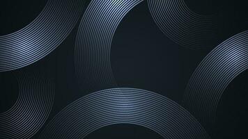 Black simple abstract background with curved style lines as the main element. vector