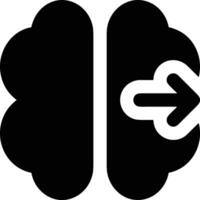 Brain idea symbol icon vector image. Illustration of the creative intelligence think design image. EPS 10