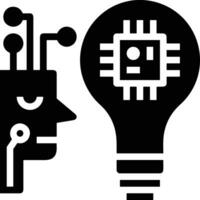 Brain idea symbol icon vector image. Illustration of the creative intelligence think design image. EPS 10