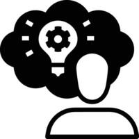 Brain idea symbol icon vector image. Illustration of the creative intelligence think design image. EPS 10