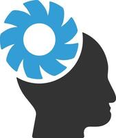 Brain idea symbol icon vector image. Illustration of the creative intelligence think design image. EPS 10