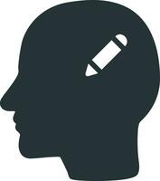 Brain idea symbol icon vector image. Illustration of the creative intelligence think design image. EPS 10