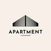 Building architecture property line logo design creative idea vector