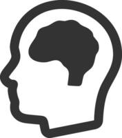 Brain idea symbol icon vector image. Illustration of the creative intelligence think design image. EPS 10