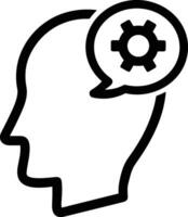 Brain idea symbol icon vector image. Illustration of the creative intelligence think design image. EPS 10