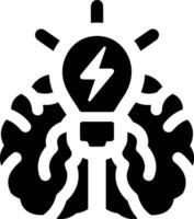 Brain idea symbol icon vector image. Illustration of the creative intelligence think design image. EPS 10