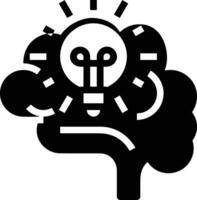 Brain idea symbol icon vector image. Illustration of the creative intelligence think design image. EPS 10