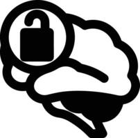 Brain idea symbol icon vector image. Illustration of the creative intelligence think design image. EPS 10