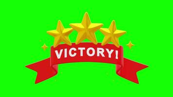 vitória Parachoque animação com verde tela fundo video