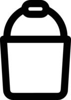 Bucket icon symbol vector image. Illustration of the bucket cleaning equipment washing outline design image. EPS 10