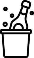 Bucket icon symbol vector image. Illustration of the bucket cleaning equipment washing outline design image. EPS 10