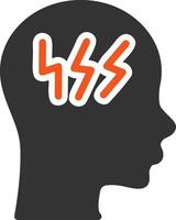 Brain idea symbol icon vector image. Illustration of the creative intelligence think design image. EPS 10